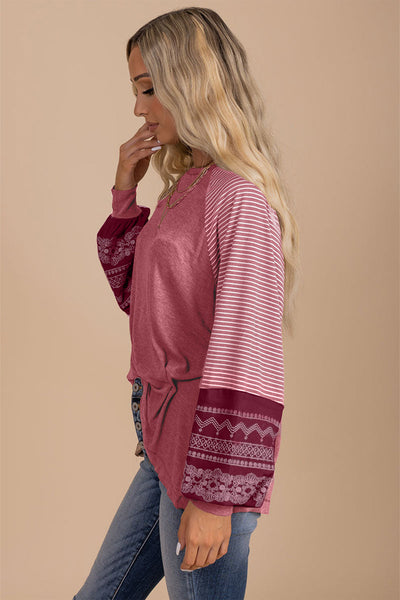 Trendy Women's Striped Long Sleeve Top - Comfortable & Stylish for Casual Outings and Layering in Soft Fabric