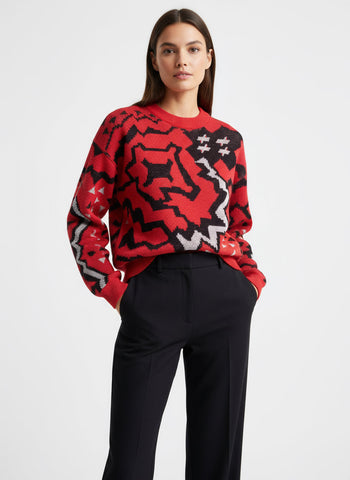 Vintage 80s Abstract Knit Sweater- Made in Canada