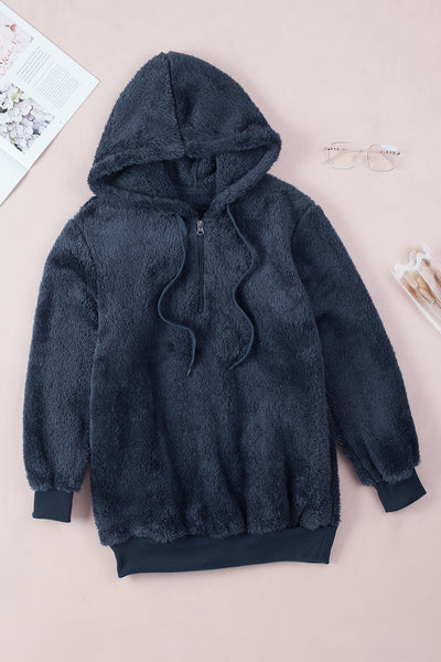 Soft Pink Fleece Hoodie for Women - Relaxed Fit and Cozy Style for Chilly Days and Casual Outings