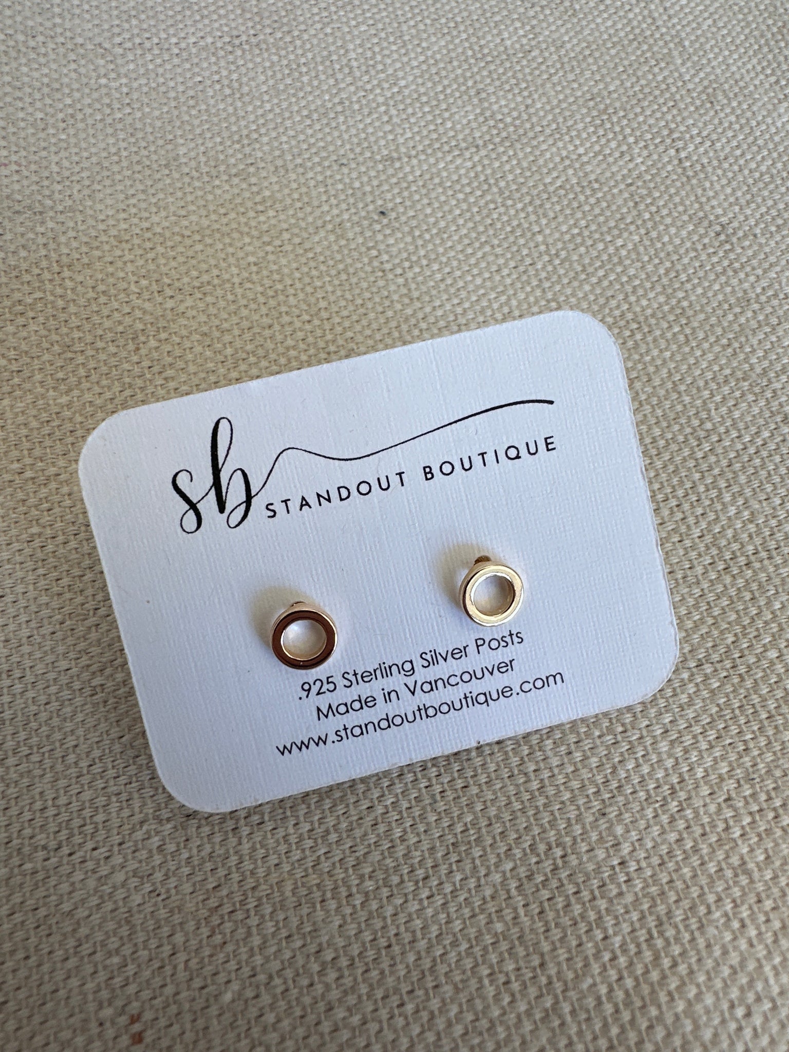 Standout Boutique Circle Gold Studs
