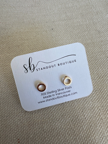 Standout Boutique Circle Gold Studs