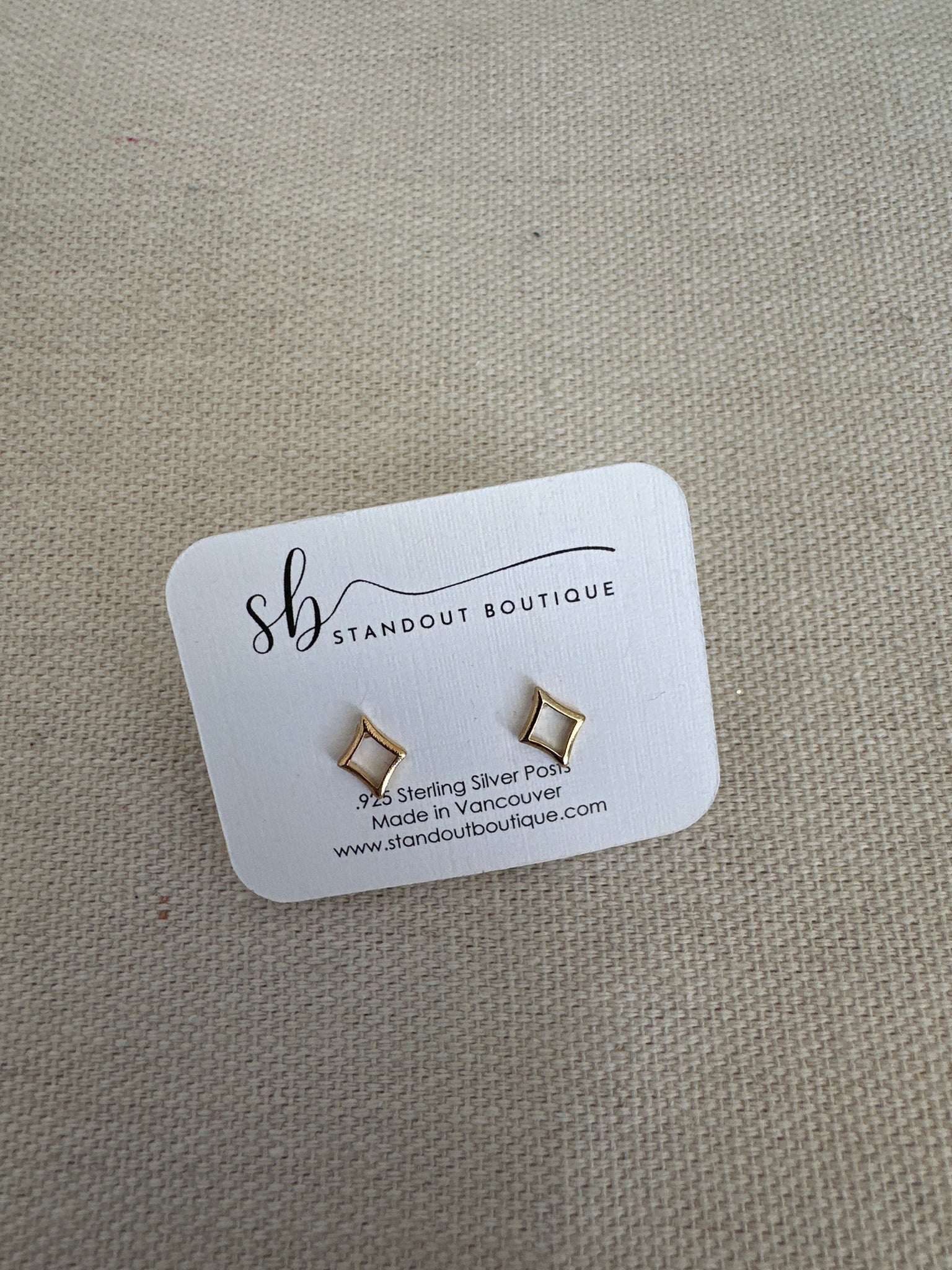 Standout Boutique Gold Diamond shape