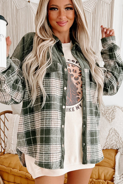 Plaid Zip-Up Hooded Coat with Pockets