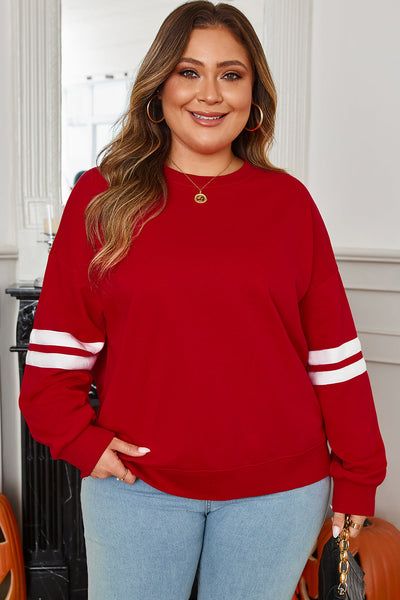 Trendy Women's Soft Cotton Blend Varsity Sweatshirt - Casual Fit, Stylish Design for Effortless Everyday Style