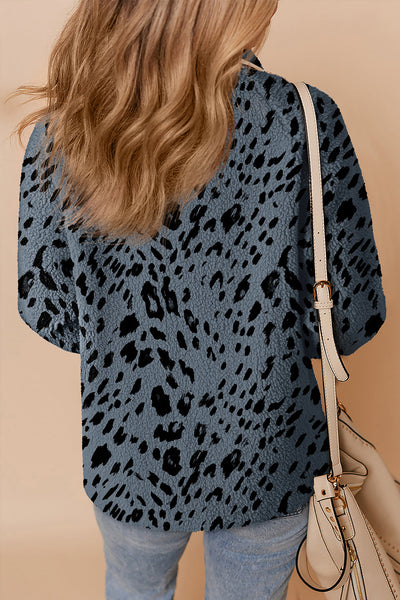 Chic Women's Animal Print Jacket - Trendy Casual Outerwear in Soft Fabric for Comfort and Style