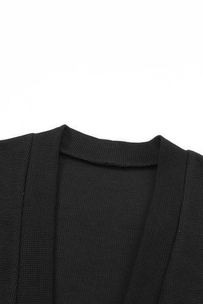 Solid Color Fashion Knitting Long Sleeved Cardigan