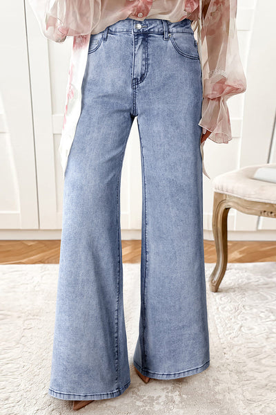 Stylish High-Waisted Blue Jeans for Women with Stretch Fit  Comfortable & Trendy for Everyday Casual Wear