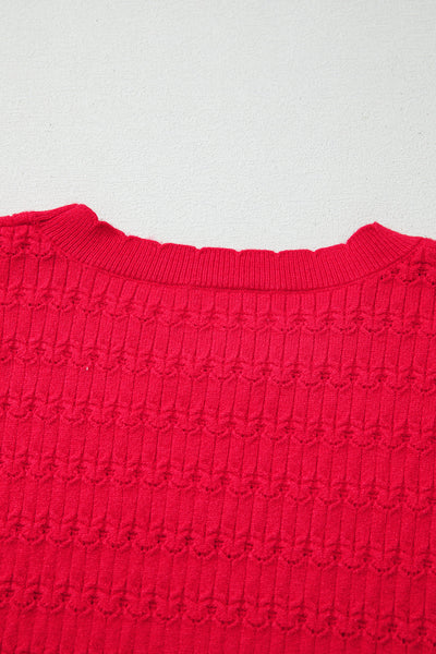 Chic Women's Cozy Crew Neck Sweater in Soft Knit - Ideal for Casual Outings, Flattering Fit, Available in Trendy Colors