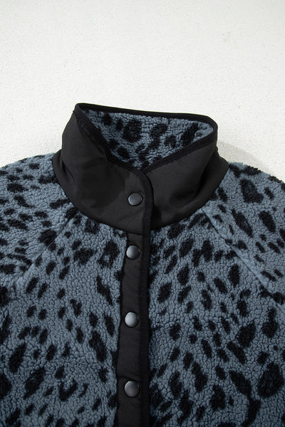 Chic Women's Animal Print Jacket - Trendy Casual Outerwear in Soft Fabric for Comfort and Style