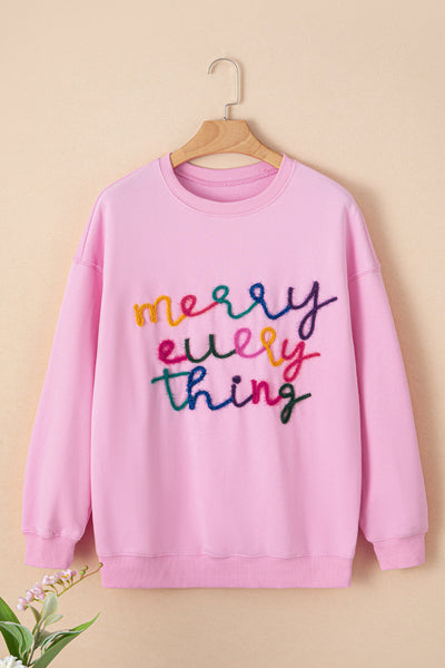 Women's Cozy Peach Blossom Graphic Sweatshirt with Tinsel Detail - Trendy Casual Wear for Effortless Everyday Style