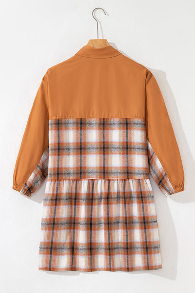 Stylish Women's Plaid Shirt Dress in Classic Colors - Flattering Fit for Casual Outings and Trendy Layering Options