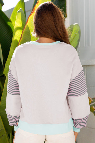 Chic Women's Colorblock Sweatshirt - Cozy Casual Fit for Effortless Everyday Style and Comfort