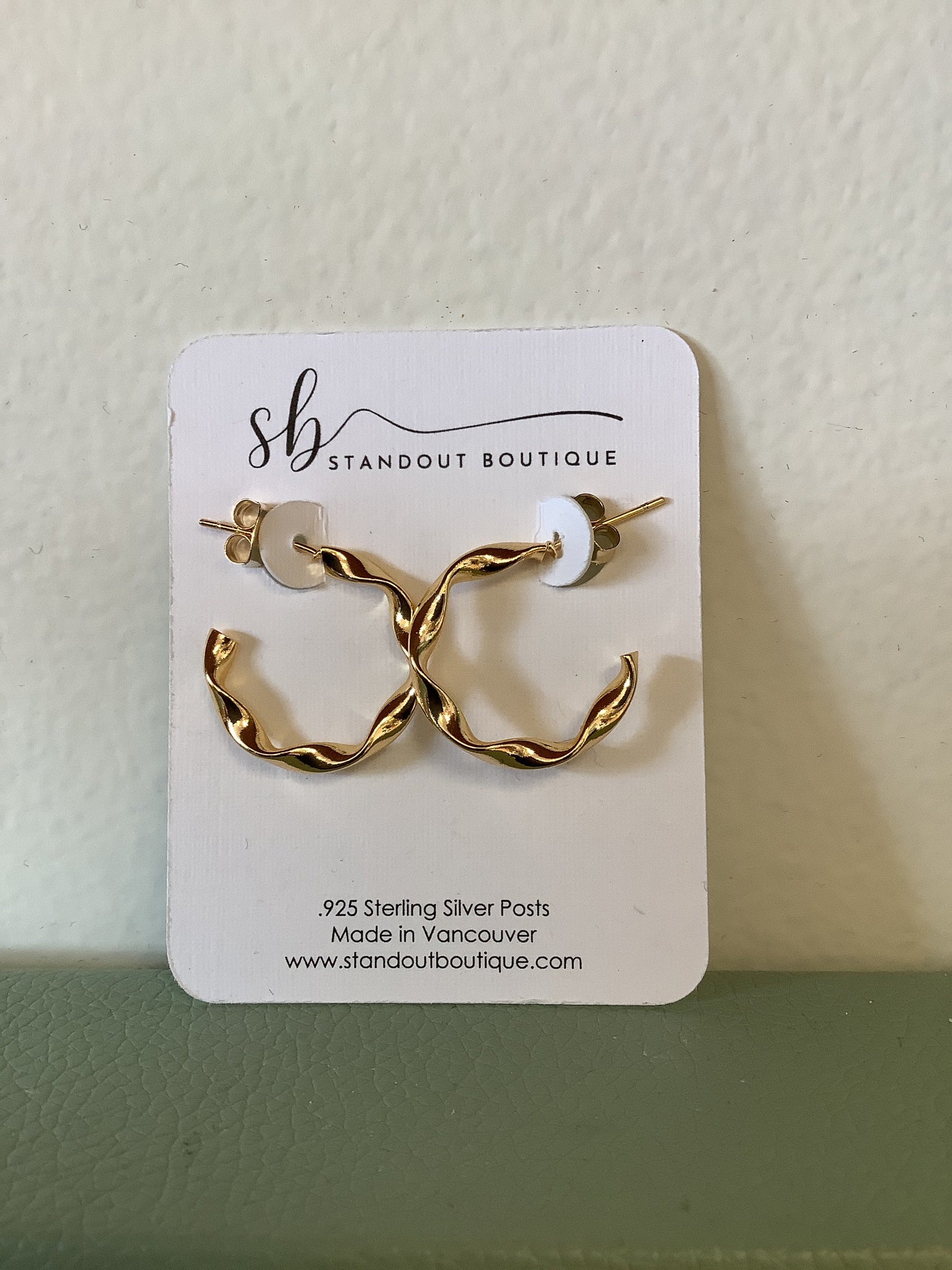 Standout Boutique Gold Twisted Hoops