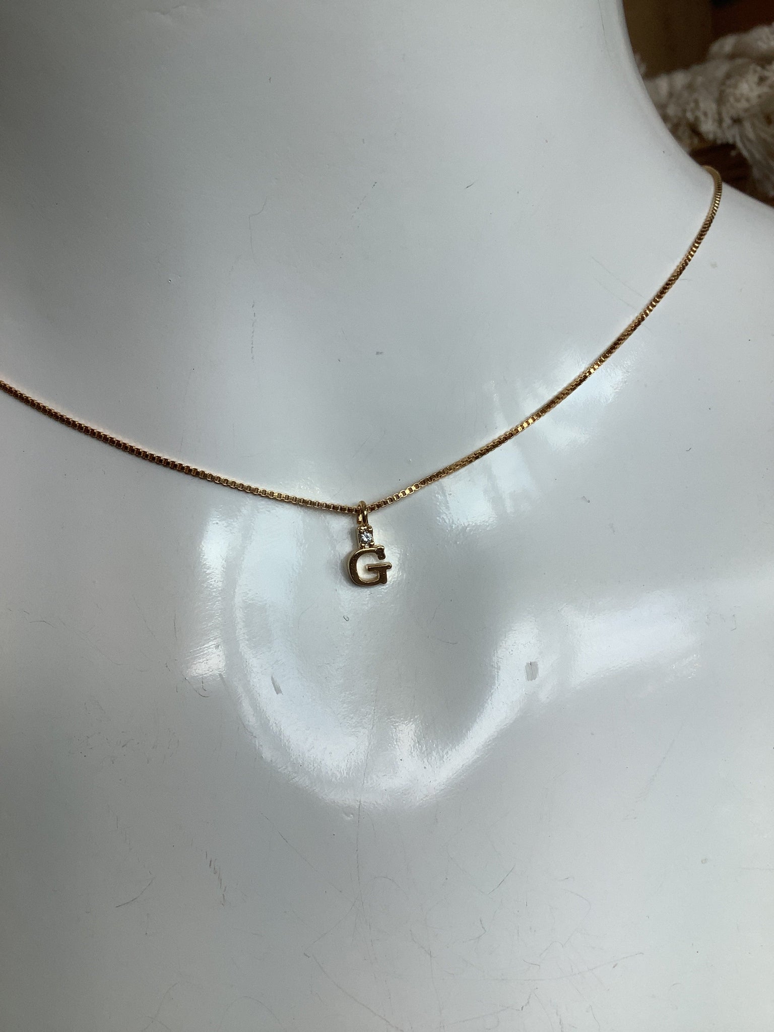 Standout Boutique Gold G Letter Pendant Necklace