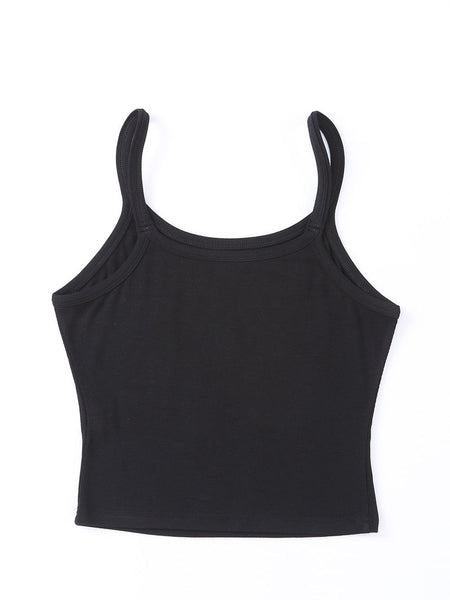 Sexy Black Ribbed Knit Cropped Tank - Comfy and Stylish