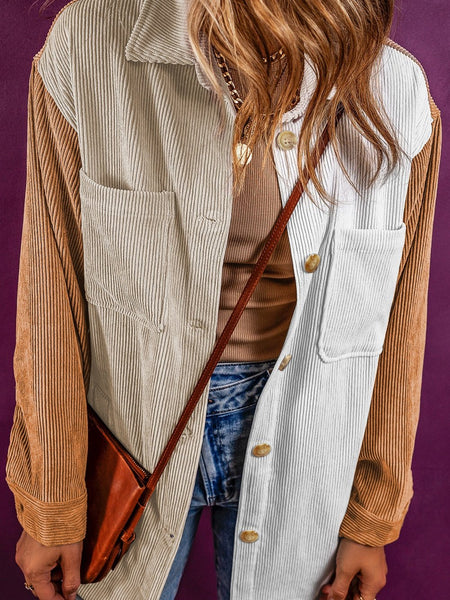 Colorful Corduroy Block Jacket