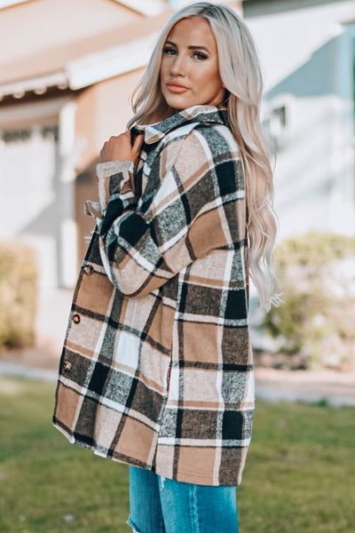 Cozy Fit Women's Plaid Button-Up Shirt Jacket Versatile Layering Essential for All Seasons and Styles