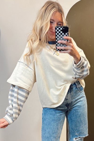 Casual Chic Women's Short Sleeve Stripe Patchwork Blouse in Lightweight Fabric Ideal for Spring and Summer Outfits