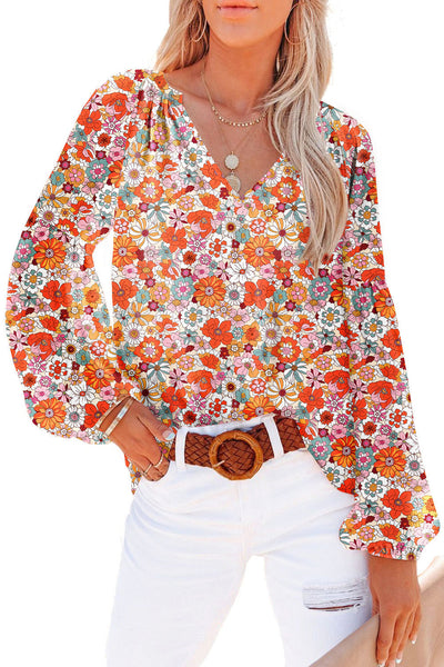 Stylish Women's Lightweight Floral Print Blouse - Casual Spring/Summer Top for Effortless Everyday Elegance