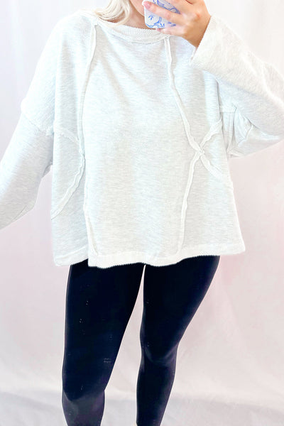 Light Grey Relaxed Fit Women's Sweatshirt Soft, Cozy Fabric for Everyday Comfort and Effortless Style