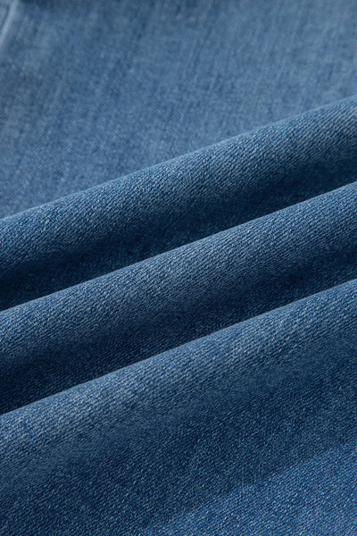 Chic Women's High Waist Blue Jeans - Flattering Fit for Everyday Comfort & Trendy Casual Looks