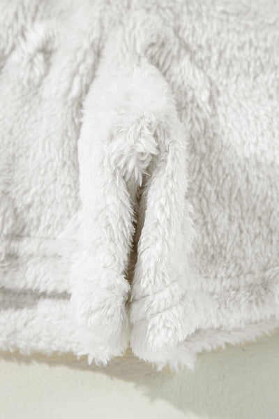 Cozy Light Grey Leopard Print Fleece Lounge Set for Women - Relaxed Fit Two-Piece Outfit for Ultimate Comfort and Style