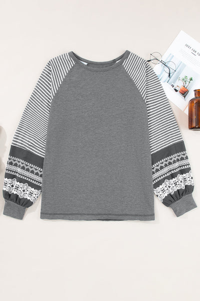 Women's Casual Relaxed Fit Raglan Long Sleeve Top in Soft Cotton Blend - Ideal for Everyday Layering and Comfort