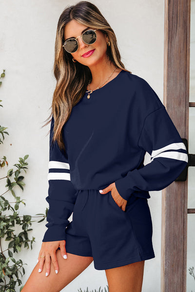 Vibrant Women's Summer Two-Piece Set: Trendy Shorts & Matching Top for Effortless Style and Comfort