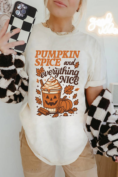 Women's Pumpkin Spice Cotton-Blend Graphic Tee