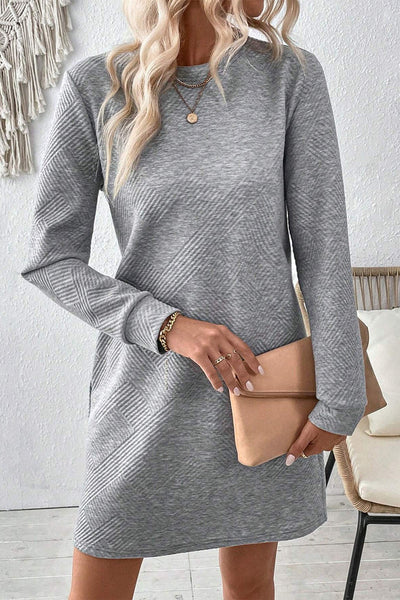 Casual Chic Women's Long Sleeve T-Shirt Dress in Soft Fabric Ideal for Everyday Wear and Easy Layering