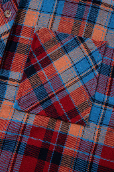 Casual Women's Vintage Red Plaid Shirt - Loose Fit, Stylish Design, Perfect for Everyday Outings and Relaxed Looks