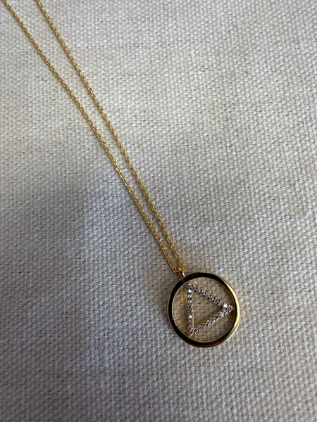 Standout Boutique Triangle Pendant Necklace