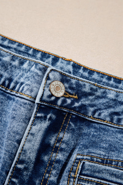 Women's Classic Blue Relaxed Fit Straight Leg Jeans - Trendy, Comfortable Denim for Everyday Wear and Effortless Style