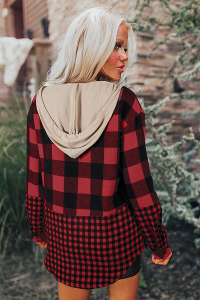 Cozy Oversized Women's Plaid Shacket - Casual Flannel Jacket in Autumn Hues for Effortless Chic Style