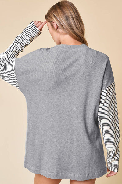 Trendy Women's Black and White Stripe Colorblock Cardigan with Pockets  Stylish Open Front Layer for Casual Chic Outfit