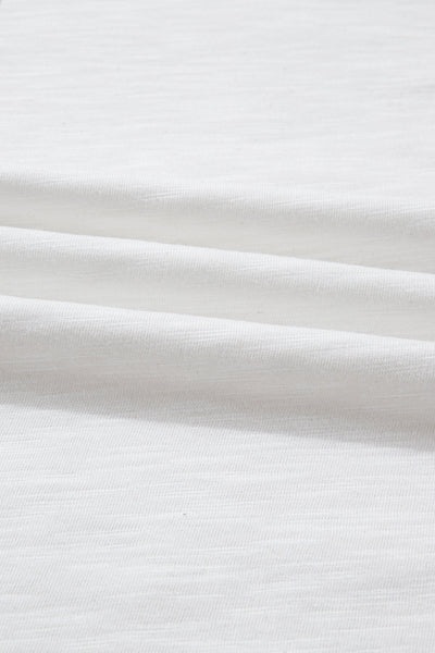 Women's Casual White Textured Knit Top with Stylish Contrast Block Design and Patchwork for Effortless Everyday Chic