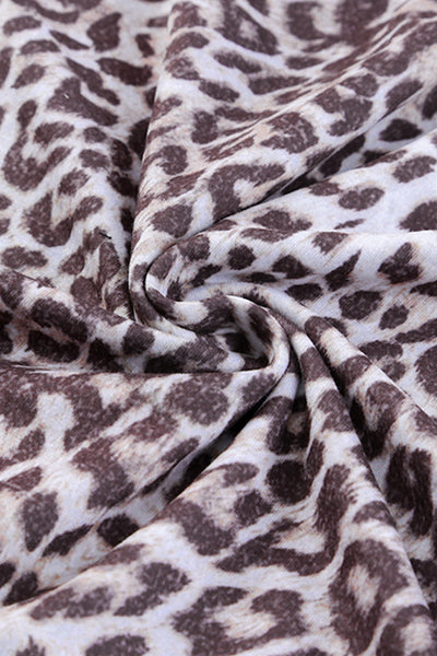 Leopard Print Sling Neck Sleeveless Dress