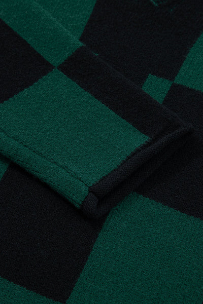 Women's Soft Knit Checked Sweater - Cozy Casual Fit for Fall & Winter Layering in Trendy Colors