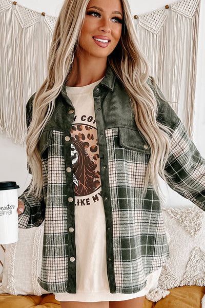 Plaid Zip-Up Hooded Coat with Pockets