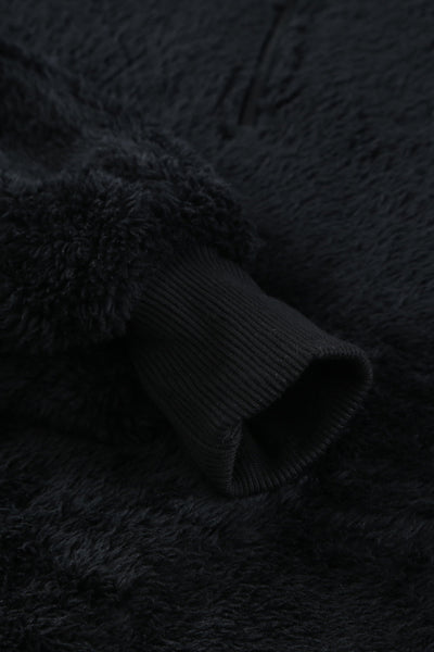 Stylish Women's Cozy Black Hoodie - Warm Pullover with Relaxed Fit for Casual Everyday Comfort