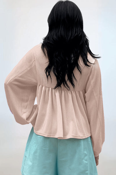 Women's Pastel Floral Print Babydoll Blouse - Flowy Short Sleeve Top for Effortless Casual Chic Style