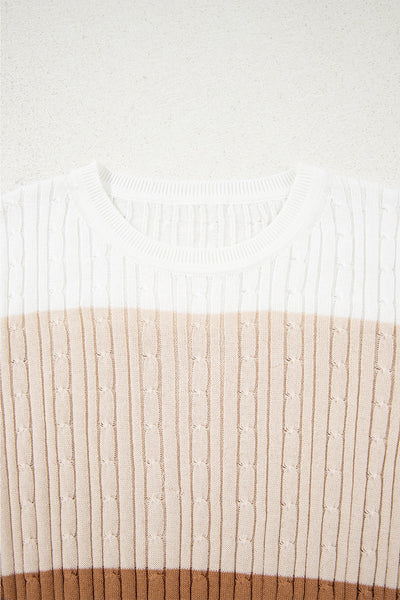 Trendy Women's Colorblock Knit Pullover Sweater - Cozy, Stylish Fit in Beautiful Shades for Effortless Everyday Wear