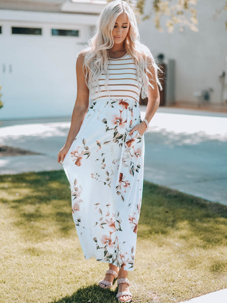 Women's Butterfly Print Chiffon Two-Piece Maxi Set