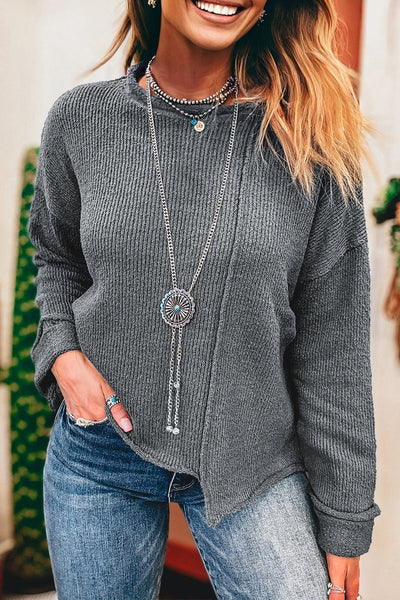 Vibrant Oversized Patchwork Sweater for Women - Cozy Knit Top for a Chic Fall Style