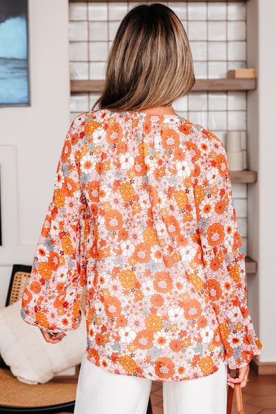 Stylish Women's Lightweight Floral Print Blouse - Casual Spring/Summer Top for Effortless Everyday Elegance