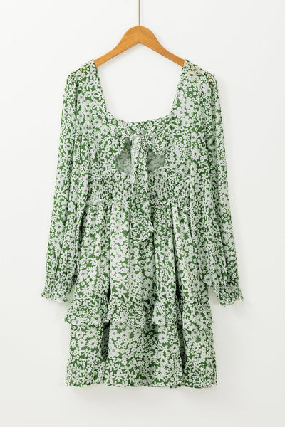 Women's Floral Ruffle Dress in Soft Pastels - Romantic Summer Style with Flattering Fit and Comfortable Fabric