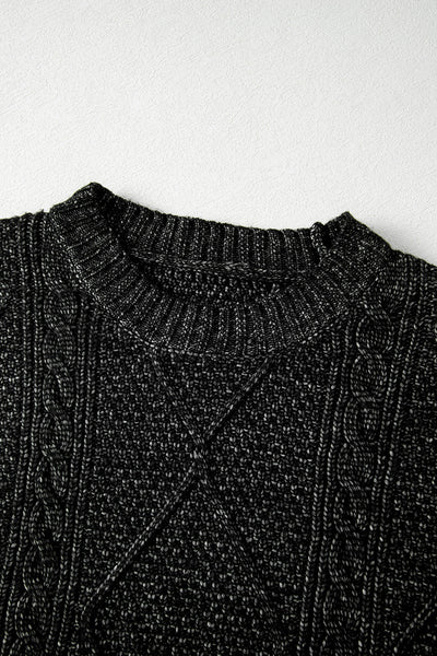 Stylish Women's Black Knit Dress - Comfortable Long Sleeve Casual or Evening Wear for Effortless Elegance