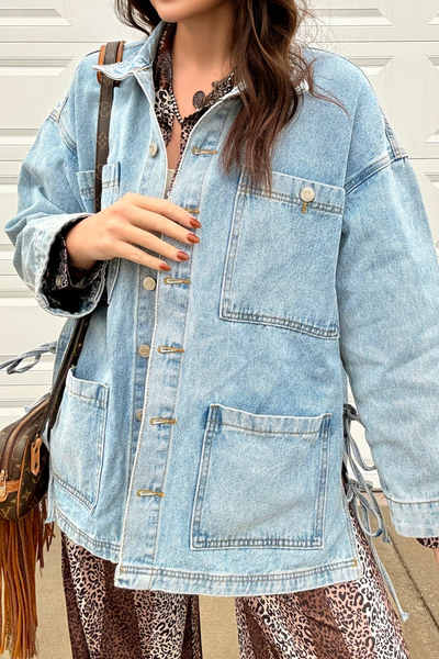 Trendy Women's Blue Denim Jacket with Modern Fit and Chic Details for Stylish Casual Wear