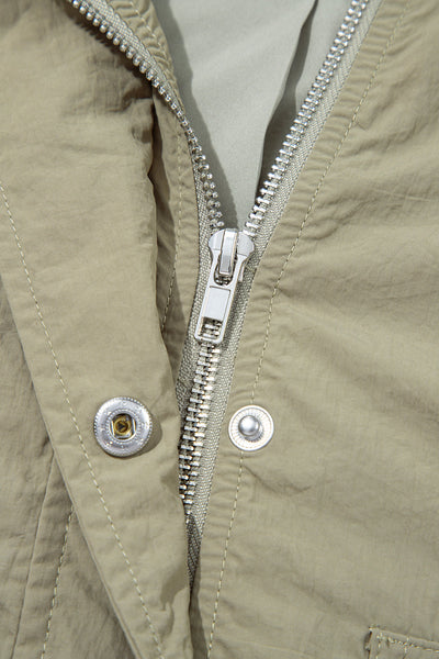 Olive Green Women's Hooded Utility Jacket - Casual Comfort with Functional Pockets for Effortless Everyday Style