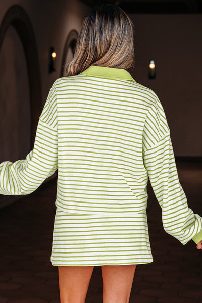 Trendy Women's Striped Two-Piece Casual Outfit Set - Comfortable Fit in Stylish Colors for Effortless Everyday Wear